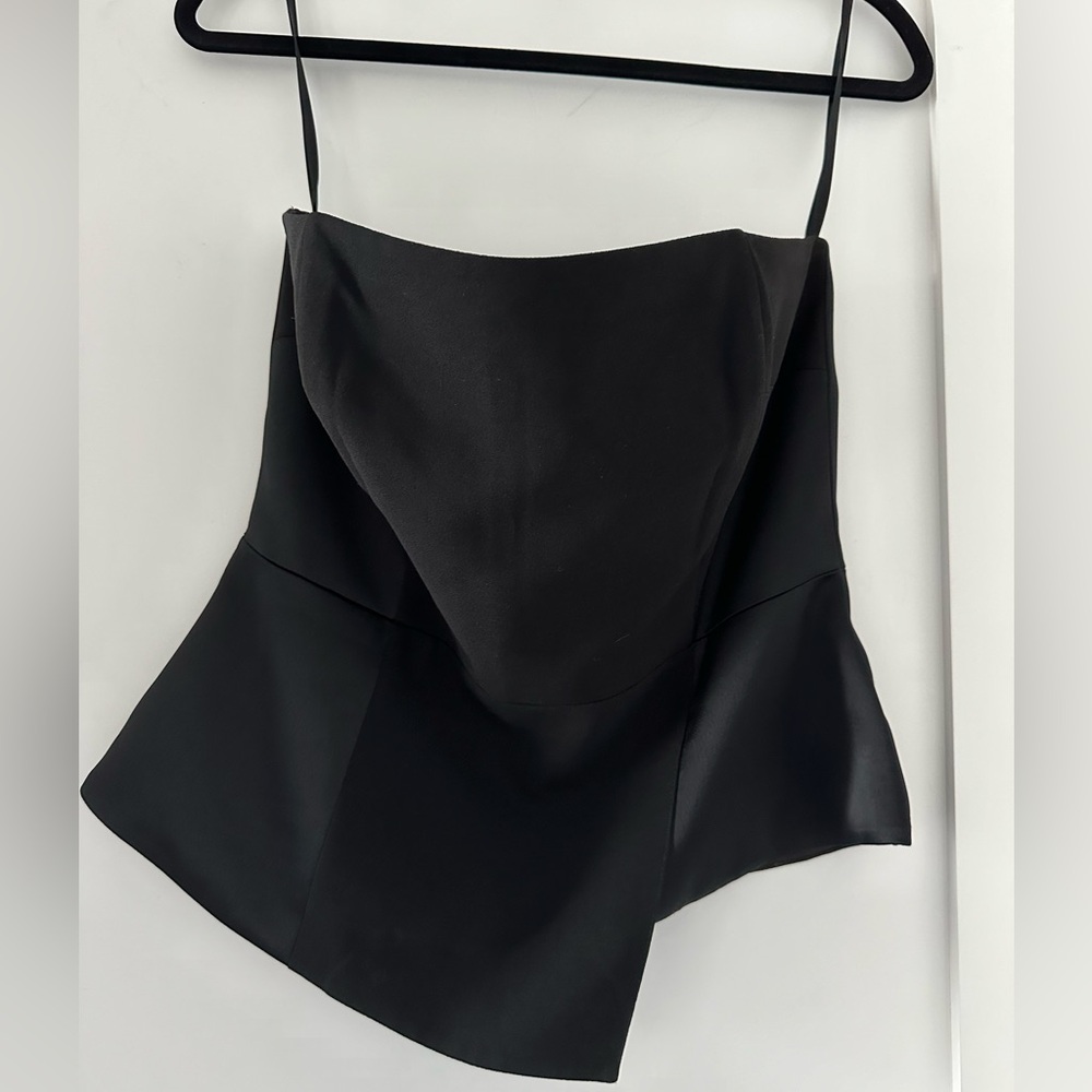 White House black tuxedo strapless top size 12